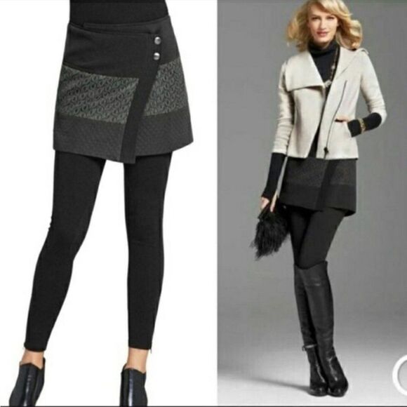 EXCELLENT CONDITION CUTE CABI #926 BLACK WRAPAROUND TEXTURED SWATHE SKIRT SMALL - Picture 2 of 12